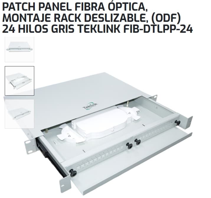 Patch Panel ODF Fibra Óptica 24 Hilos