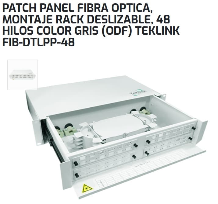 Patch Panel ODF Fibra Óptica 48 Hilos