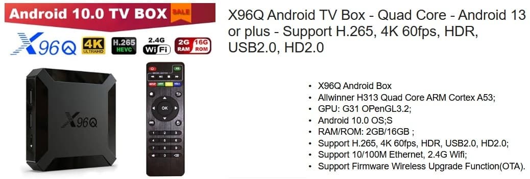 Android TV Box X96Q